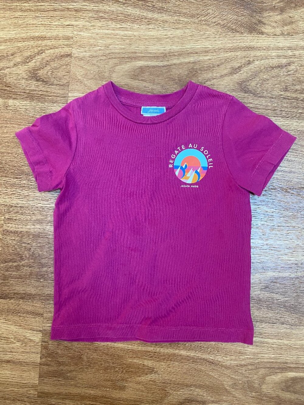 Jacadi Vibrant Pink-Purple 100% Cotton T-Shirt - 4A